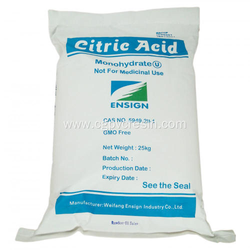 Ensign Citric Acid Monohydrate CAM Anhydrous CAA